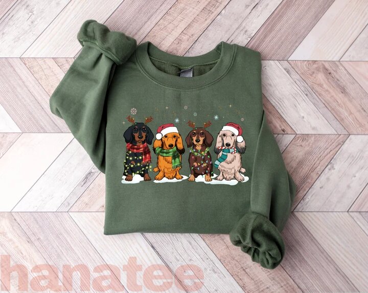 Christmas Dachshund Dog 