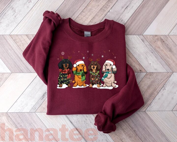 Christmas Dachshund Dog 