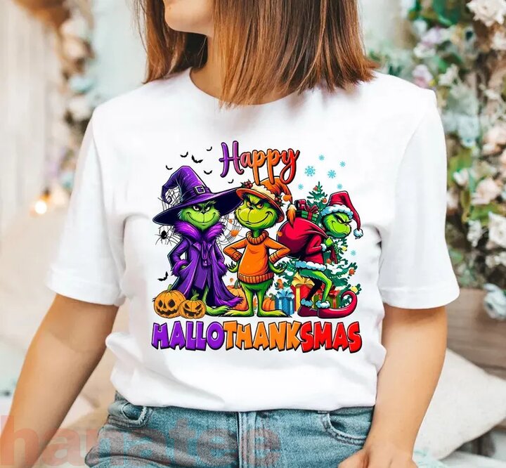 Grinch Happy Hallothanksmas Halloween Thanksgiving Christmas  