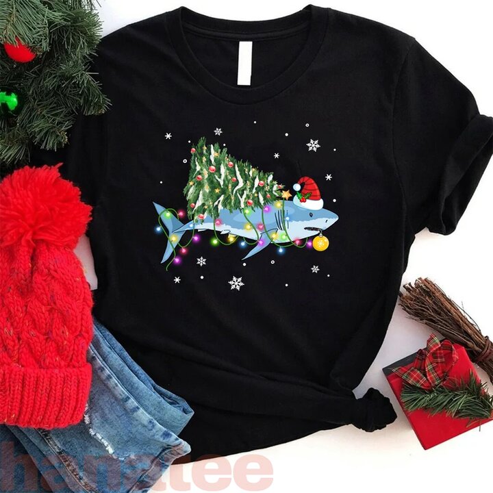 Funny Shark Fish Christmas Lighting Tree  