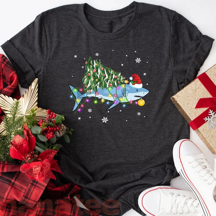 Funny Shark Fish Christmas Lighting Tree  
