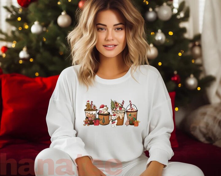 Christmas Coffee Gingerbread Drinks Jumper  