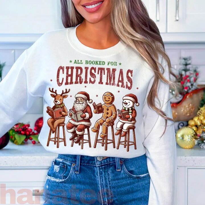 All Booked For Christmas Book Lover
