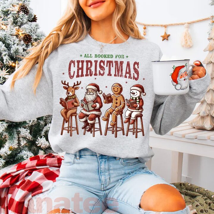 All Booked For Christmas Book Lover