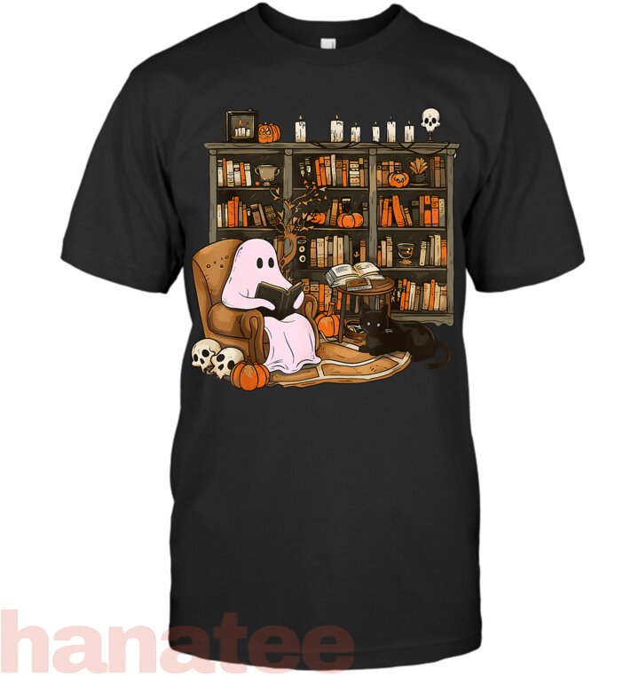 Ghost Book Reading Pumpkin 1