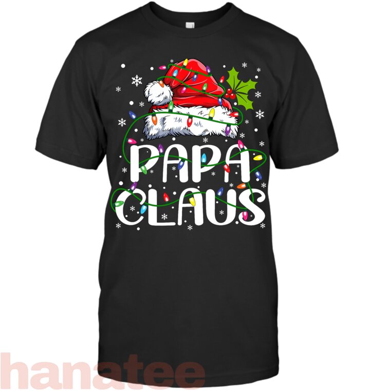 Papa Claus Christmas Lights Pajama Family Matching