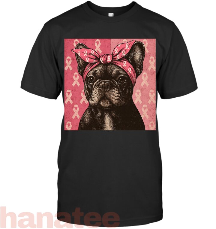 Pink Ribbon French Bulldog Breast Cancer