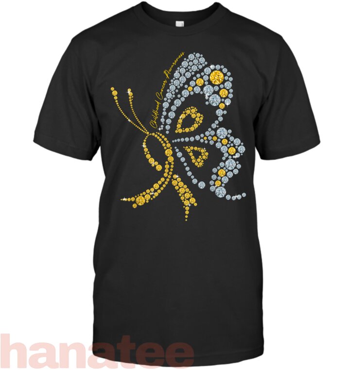 Childhood Cancer Awareness Gold Butterfly Warrior Supporter