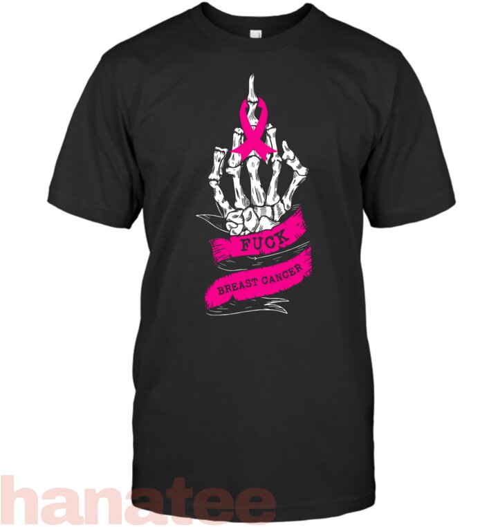 Skeleton Hand Fuck Pink Breast Cancer