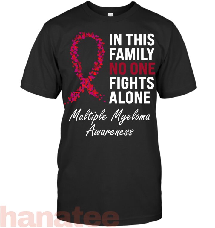 Multiple Myeloma Awareness Burgundy Ribbon Family