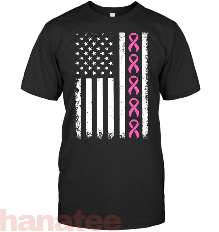 Breast Cancer American Flag