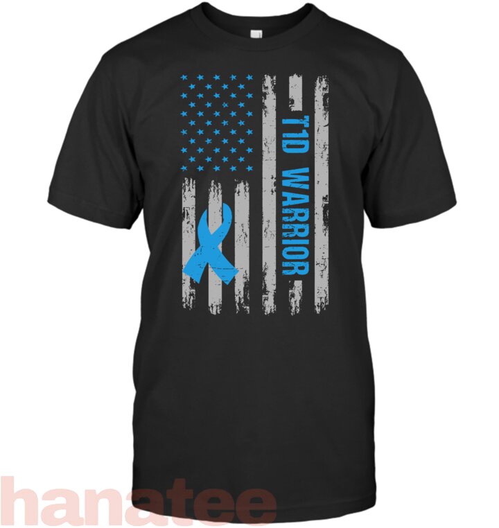 T1D Warrior Awareness American Flag
