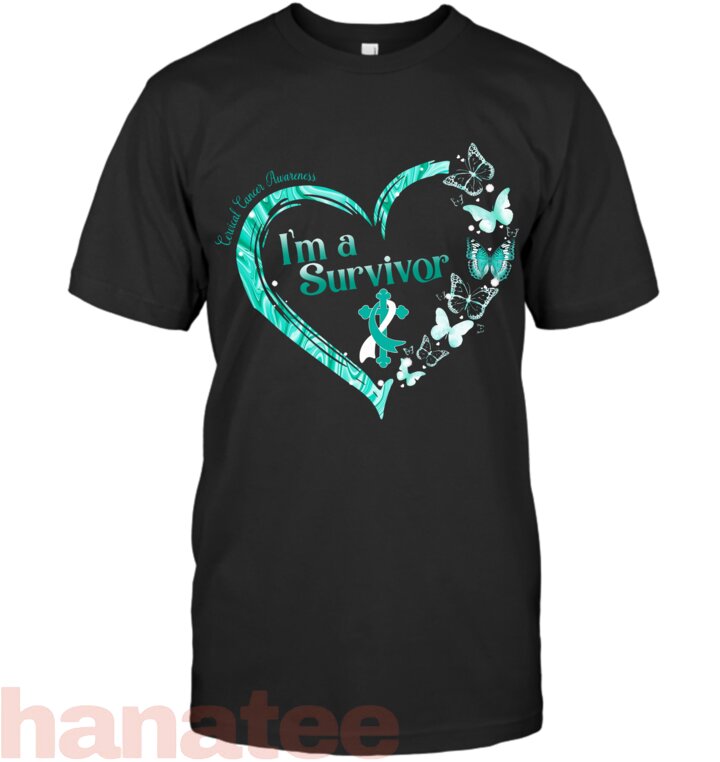 Teal Ribbon Butterfly Cervical Cancer