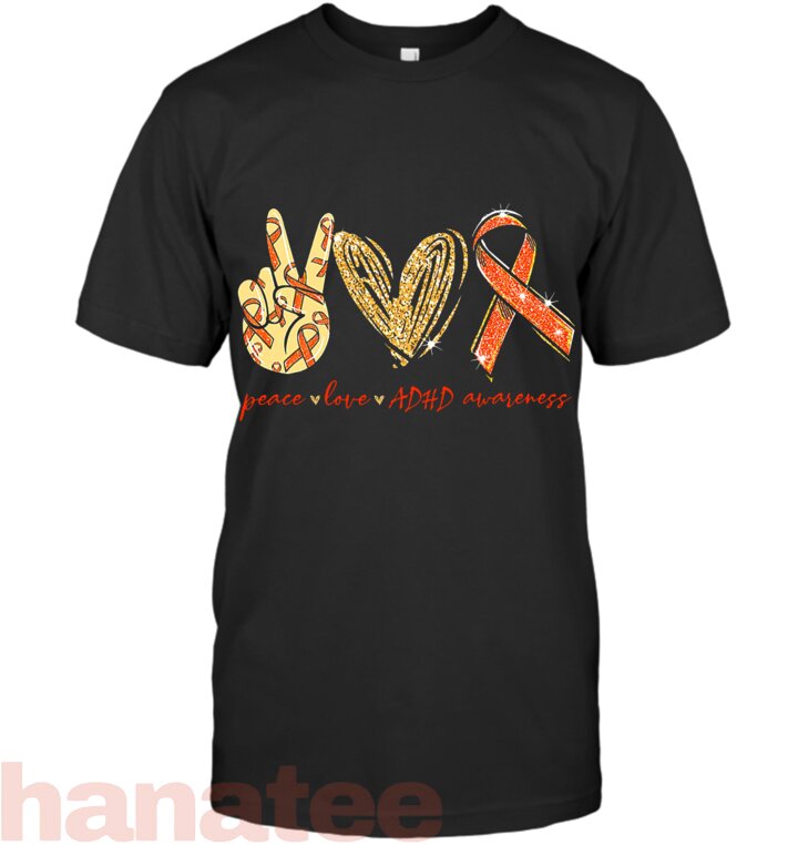 Peace Love Cure ADHD Awareness