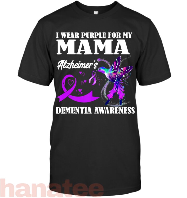 I Wear Purple For My Mama Alzheimer_s Dementia Awareness Tank Top