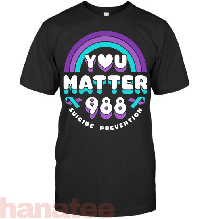 You Matter 988 Suicide Prevention Awareness Rainbow