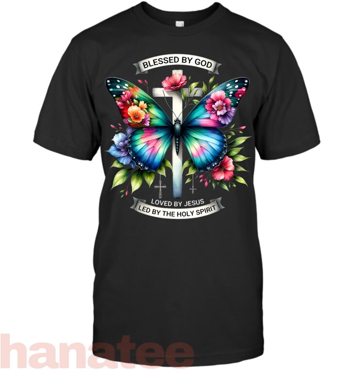 Blessed By God Loved By Jesus Butterfly