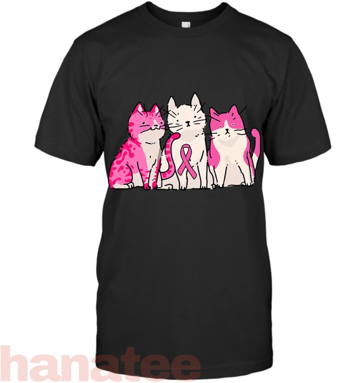 Cat Pink Ribbon Breast Cancer Awareness Cute Kitten Kitty