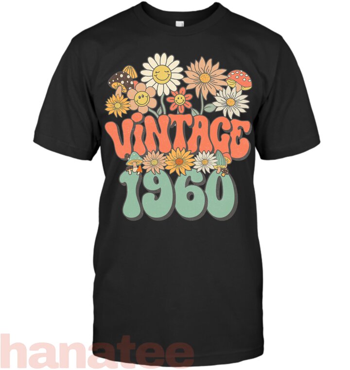 Vintage 1960 Floral Hippie Groovy Daisy