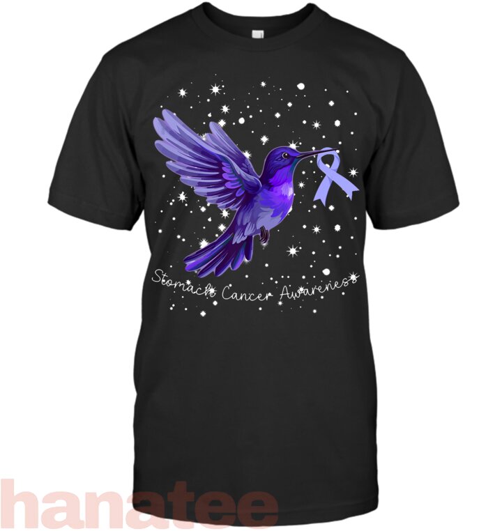 Hummingbird Periwinkle Ribbon Stomach Cancer Awareness Tank Top