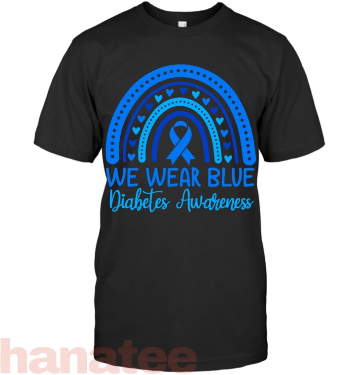We Wear Blue Diabetes Awareness Rainbow