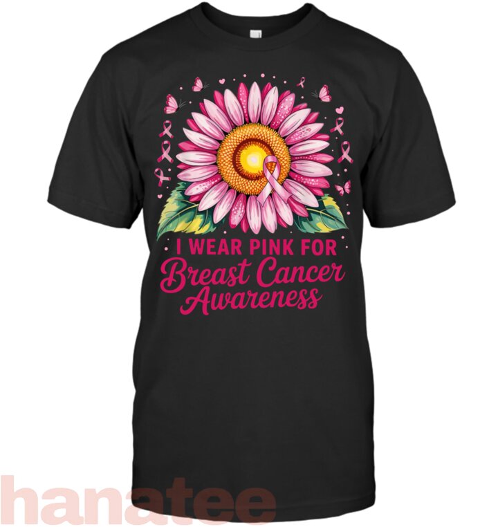 I Wear Pink For Breast Cancer Ribbon