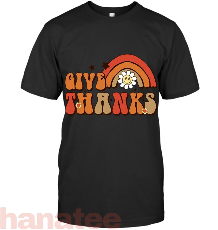 Give Thanks Retro Rainbow