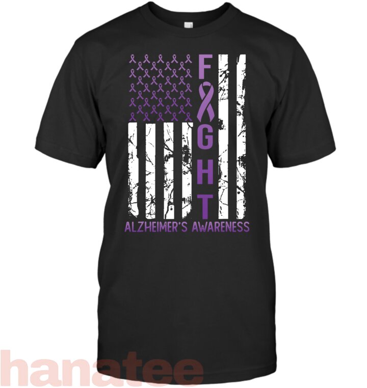 Fight Alzheimer_s Awareness USA Flag