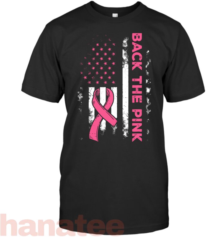 Back The Pink Us Flag Breast Cancer Awareness