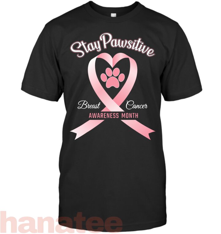 Pink Ribbon Dog Breast Cancer Stay Pawsitive