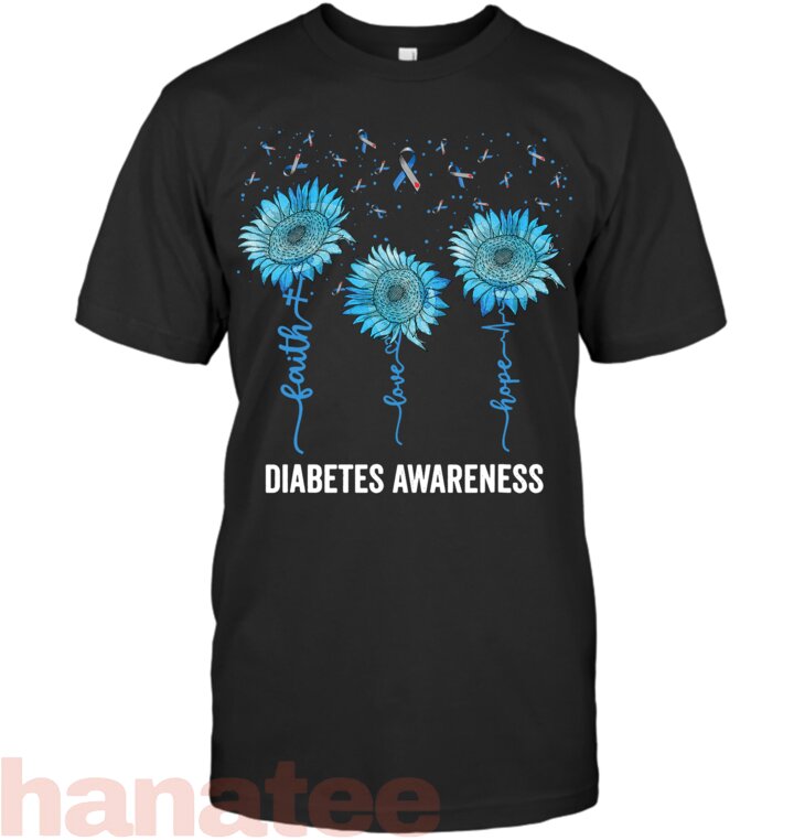 In November We Wear Blue Sunflower Diabetes