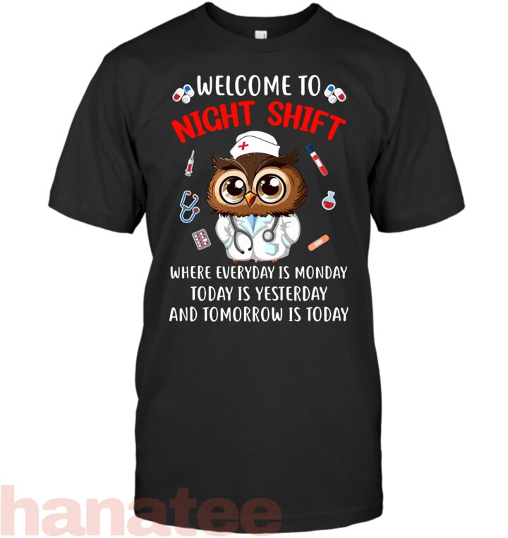 Owl Night Shift Funny Nurse