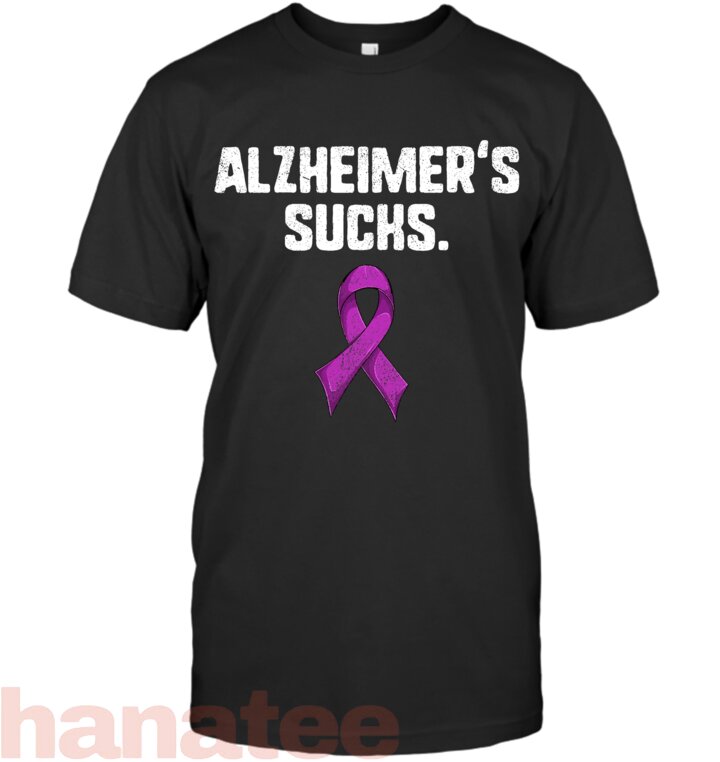 Dementia Alzheimers Shirts Purple, Ribbon Alzheimer’s Sucks T-Shirt