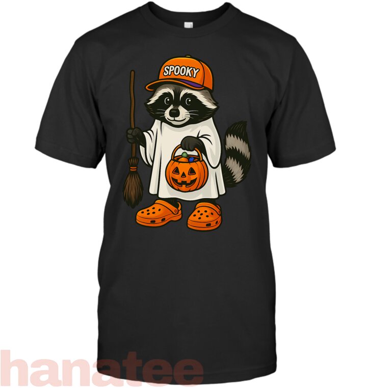 Ghost Raccoon Spooky Pumpkin Halloween