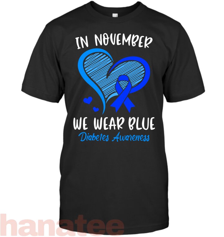 We Wear Blue Diabetes Awareness Ribbon