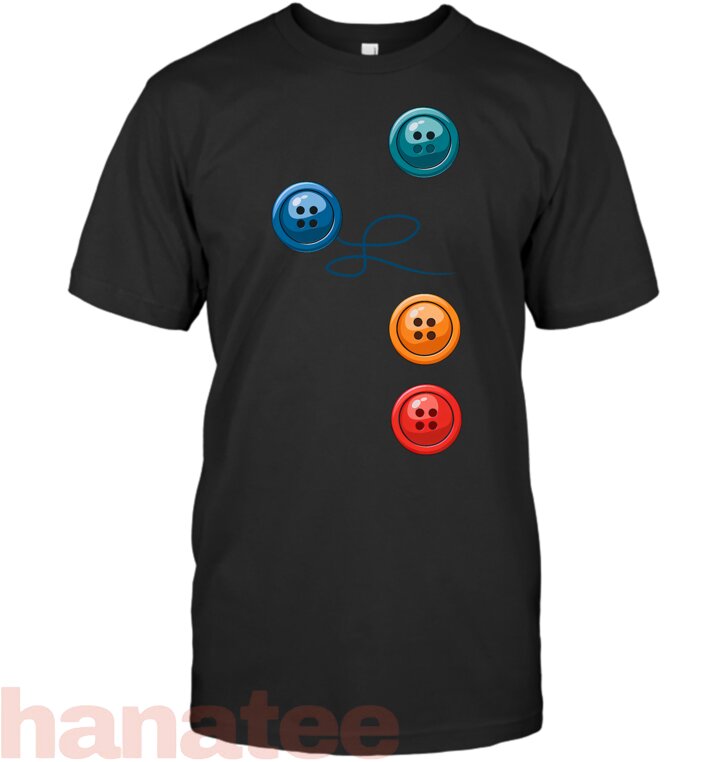 Four Groovy Buttons Blue Cat