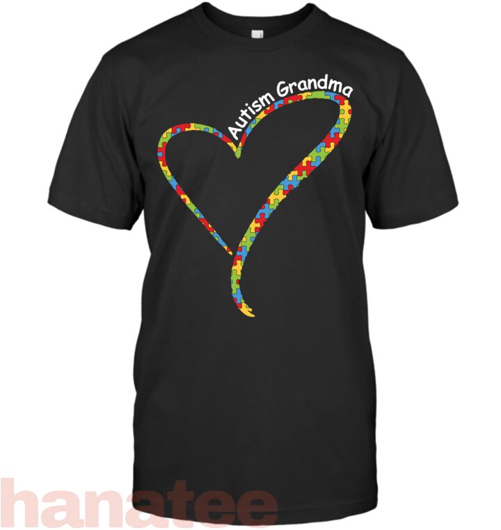 Autism Grandma Autism Awareness Puzzle Piece Heart