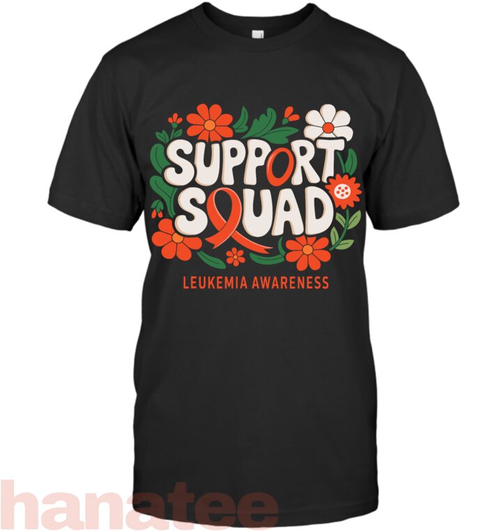 Support Squad Orange Ribbon Leukemia Blood Cancer