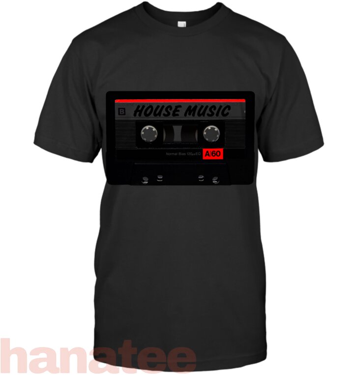 House Music Mixtape 90s Vintage Audio Cassette Tape T-Shirt