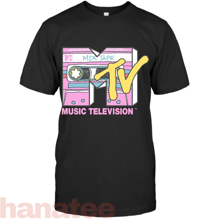 Retro Neon Mix Tape Vintage Cassette Sketch