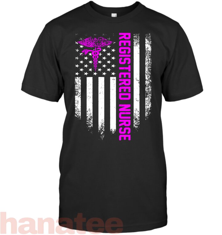 Vintage USA RN Registered Nurse American Flag Patriotic