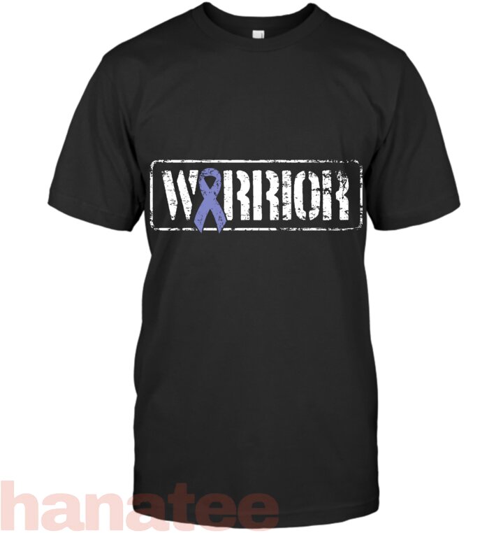 Stomach Cancer Warrior - Periwinkle Military Style Ribbon T-Shirt