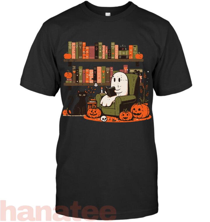 Ghost Library Reading Books Halloween