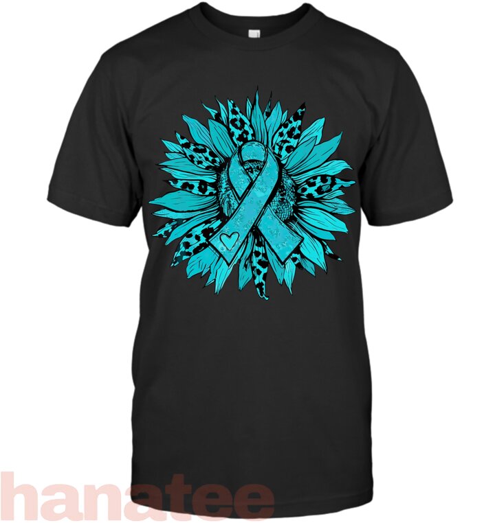 Sunflower Teal Cervical Cancer Awareness