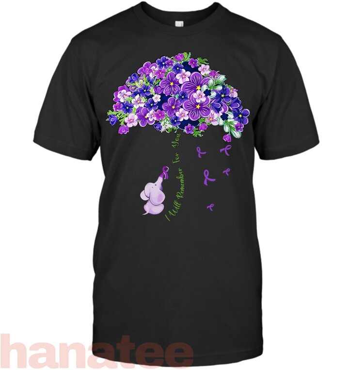 Alzheimer_s Awareness Cute Elephant I Will Remember For You