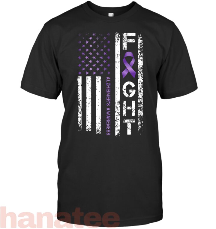Fight Alzheimer_s Awareness USA Flag 2