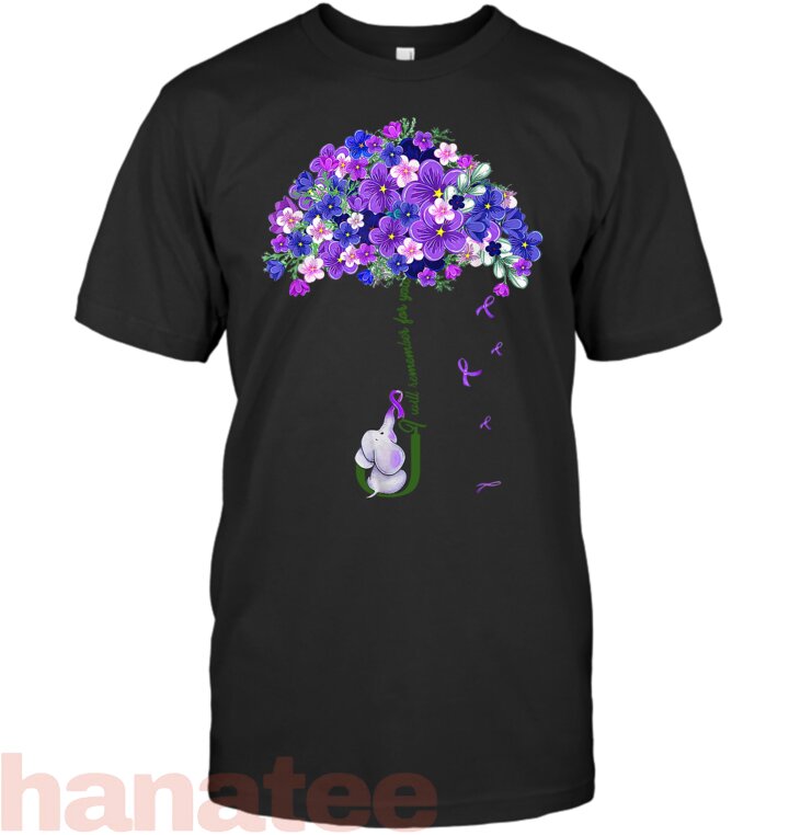 I_ll Remember For You Purple Elephant Alzheimer_s Awareness T-Shirt
