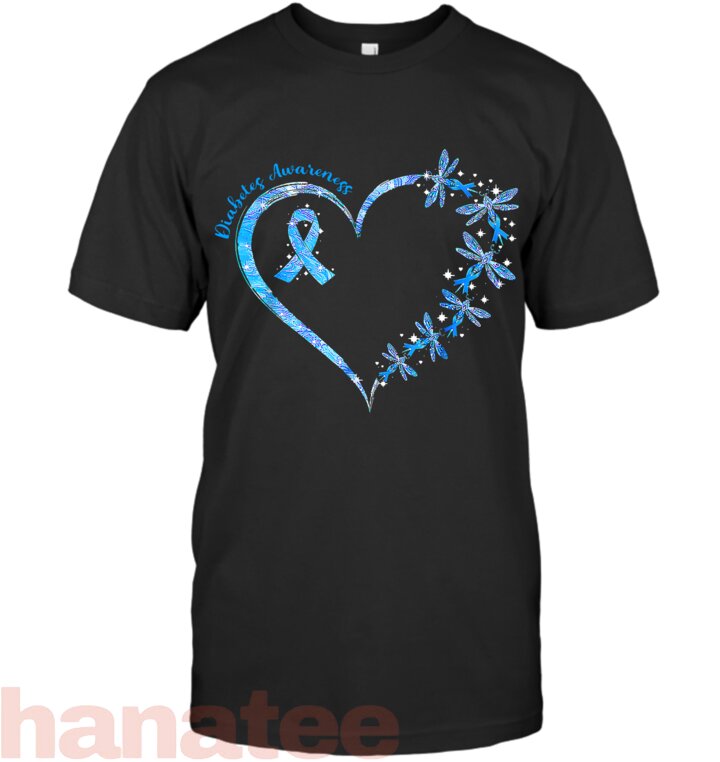 In November We Wear Blue Cure Diabetes Awareness Love Heart
