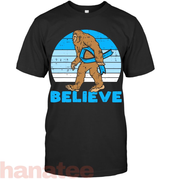 Bigfoot Sasquatch Light Blue Ribbon Prostate Cancer