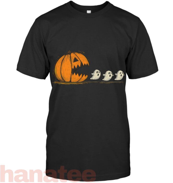 Halloween Gamer Pumpkin Eating Ghost